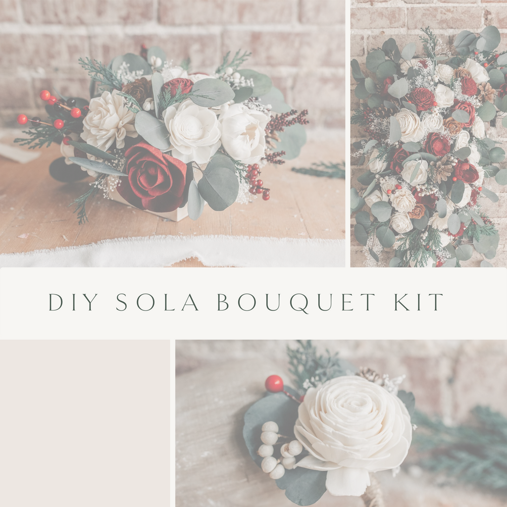 DIY Kit Wood Flower Bouquet Sola Wood Flowers, Zoe Collection 