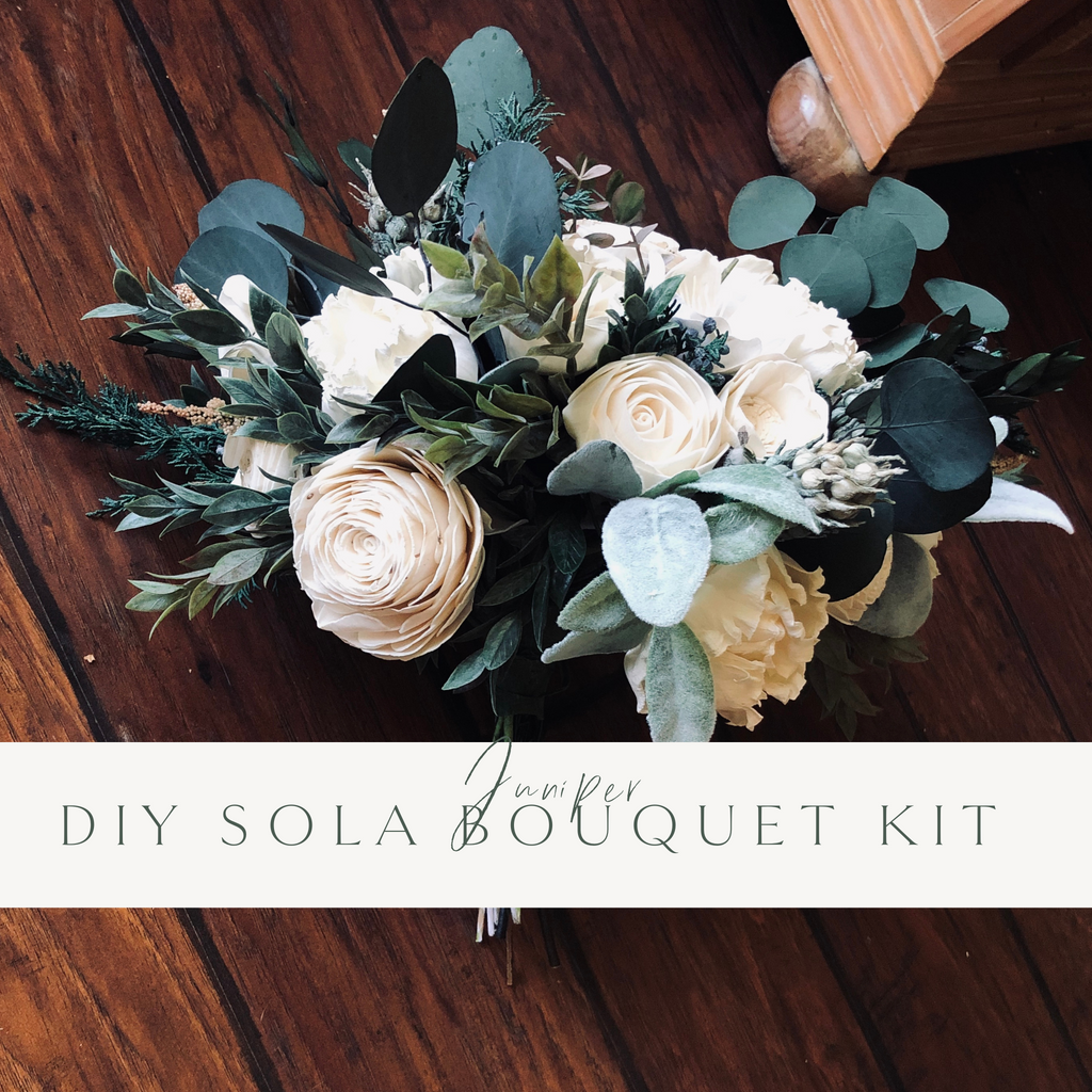 How to make a bridal bouquet using sola wood flowers (DIY Kit) 